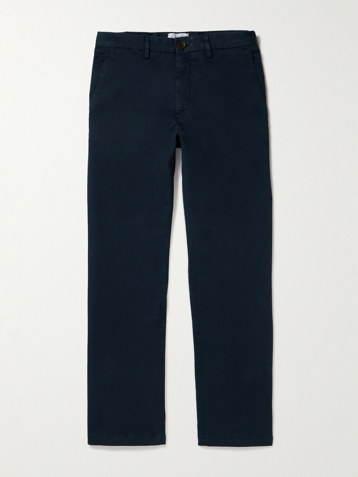 Mr P Samuel Straight-leg Cotton-blend Twill Chinos In Blue