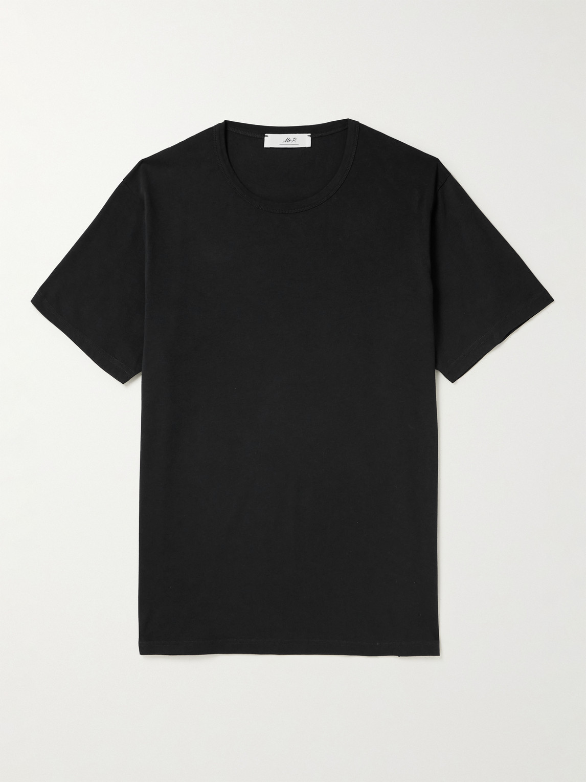 Mr P Cotton-jersey T-shirt In Black