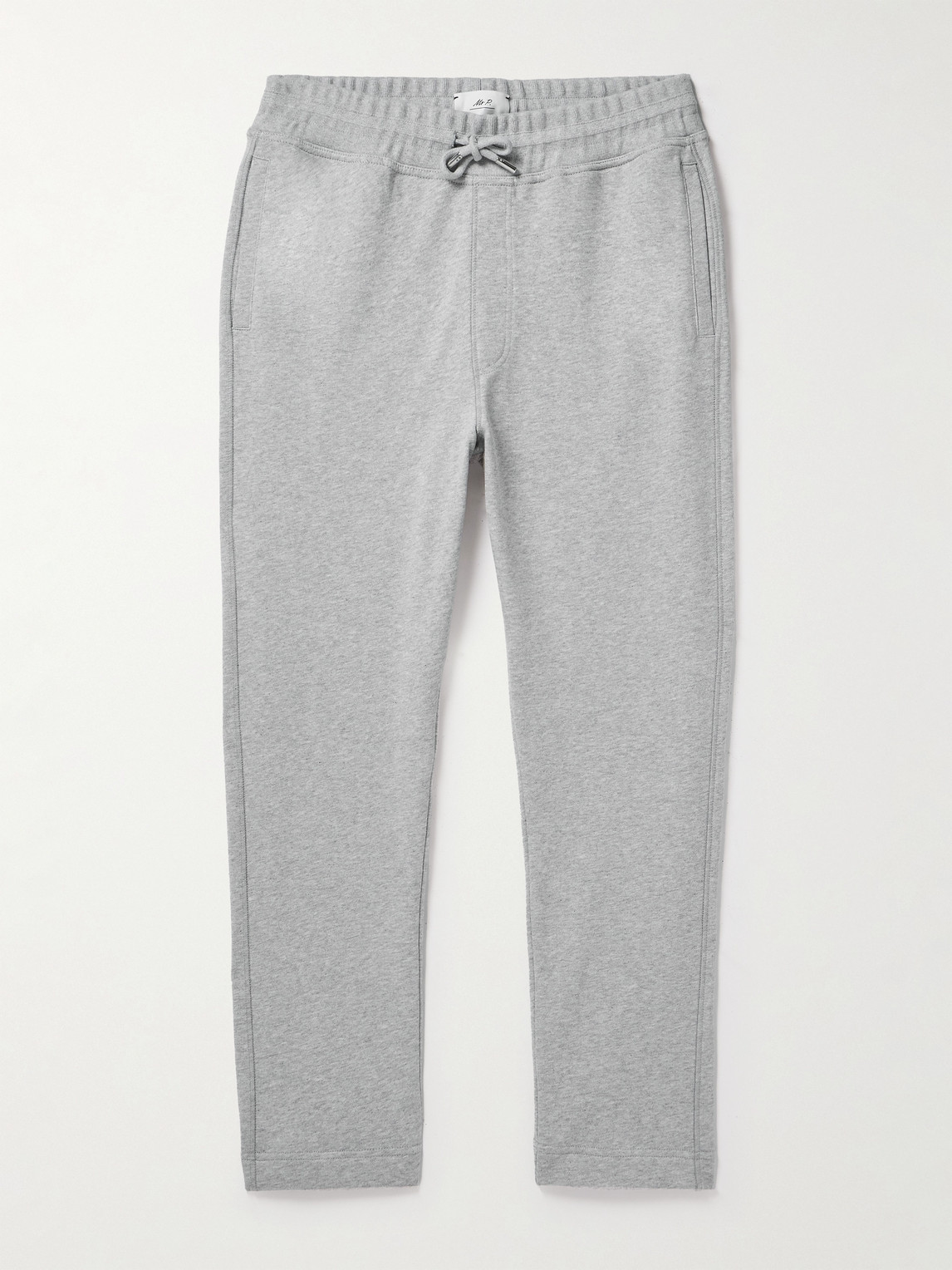 Mr P Tapered Cotton-jersey Sweatpants In Gray
