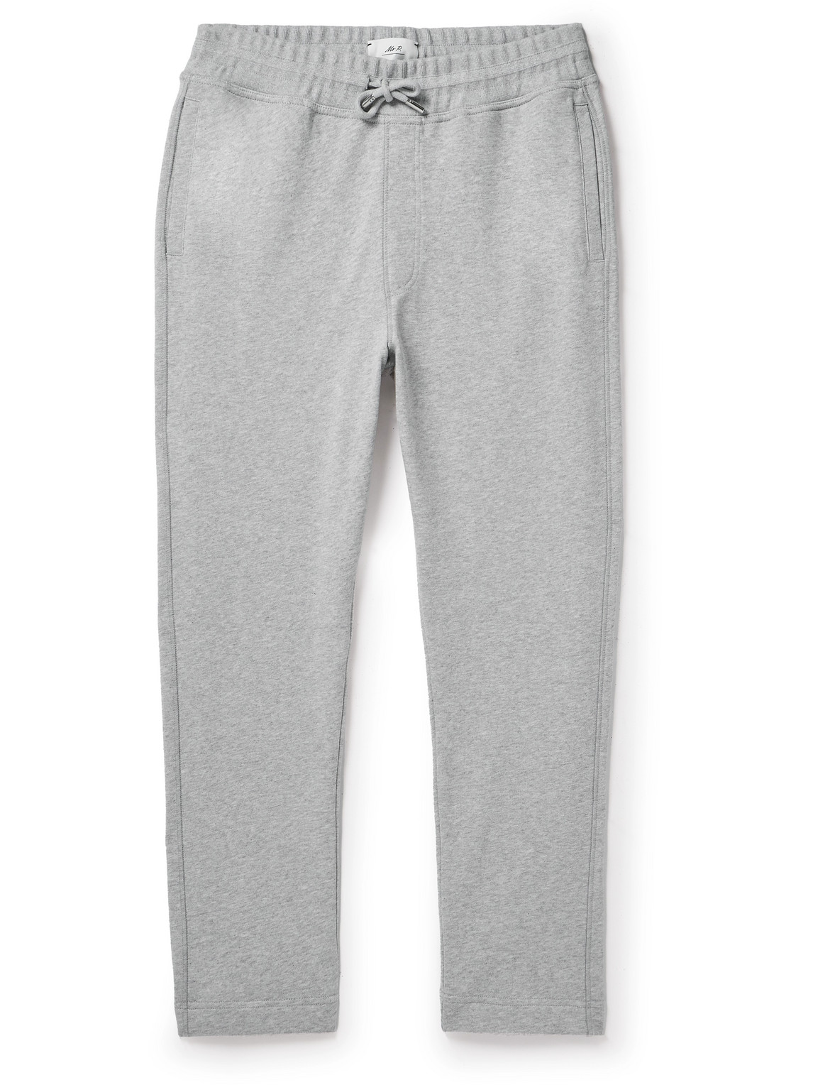 Mr P Tapered Cotton-jersey Sweatpants In Gray