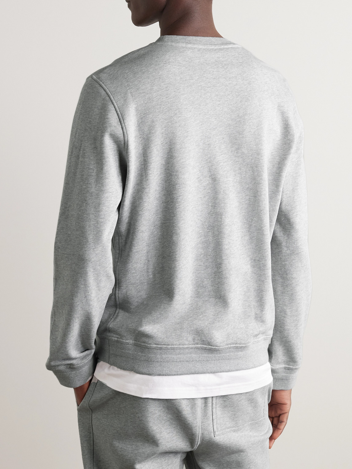 Shop Mr P Cotton-jersey Sweatshirt In Gray