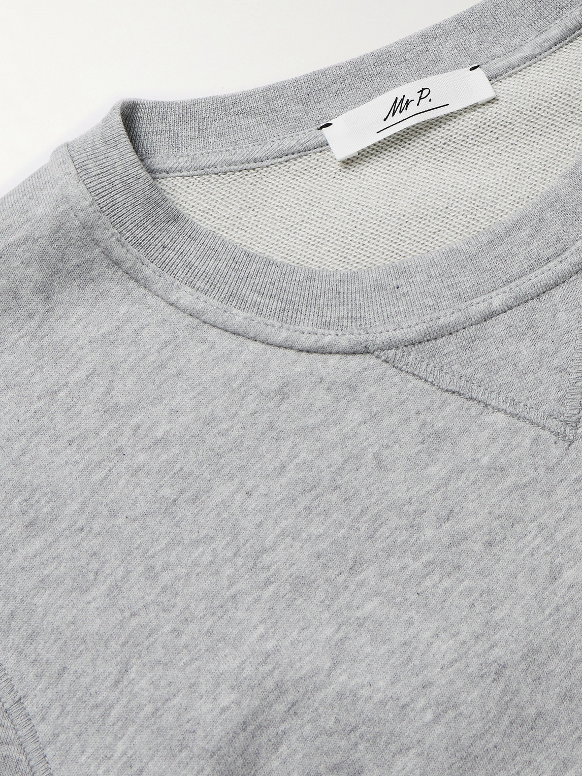 Shop Mr P Cotton-jersey Sweatshirt In Gray