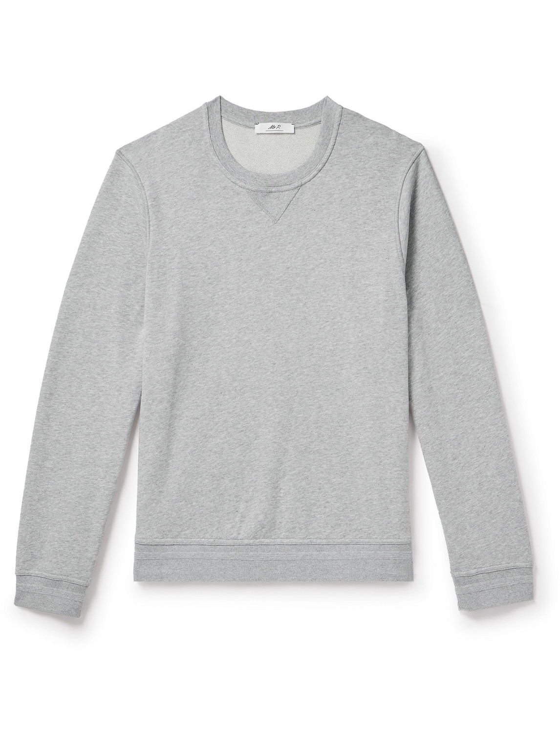 Mr P Cotton-jersey Sweatshirt In Gray