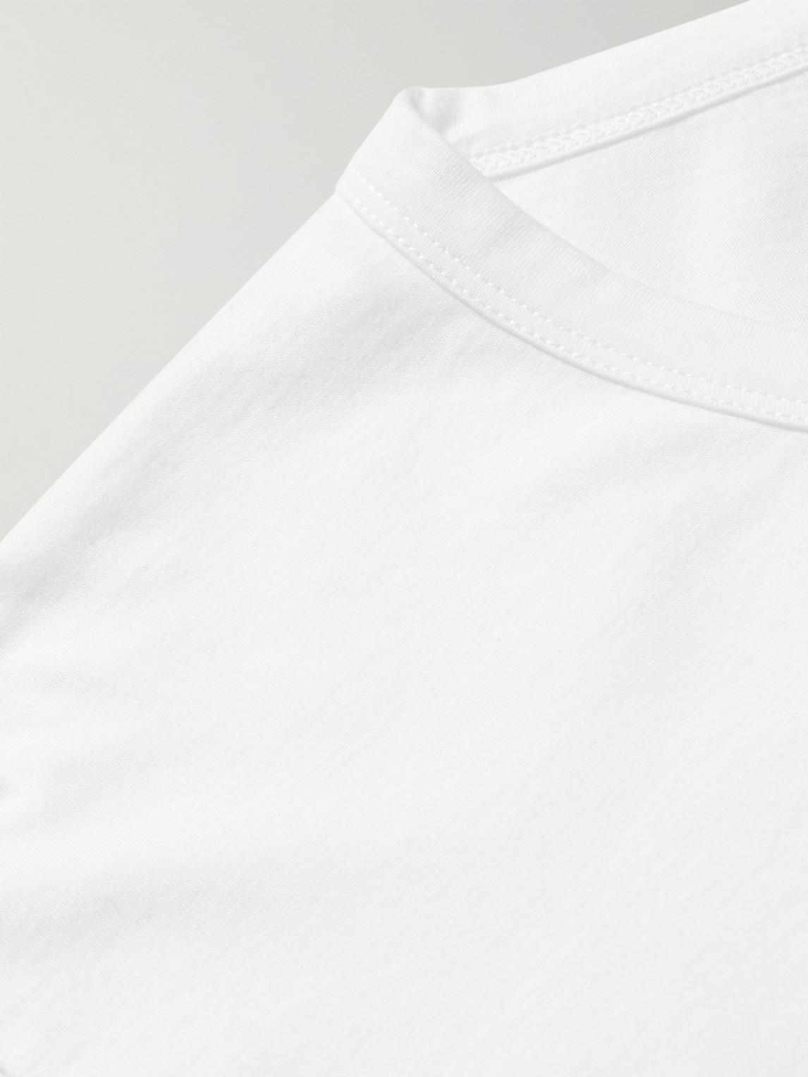 Shop Mr P Cotton-jersey T-shirt In White