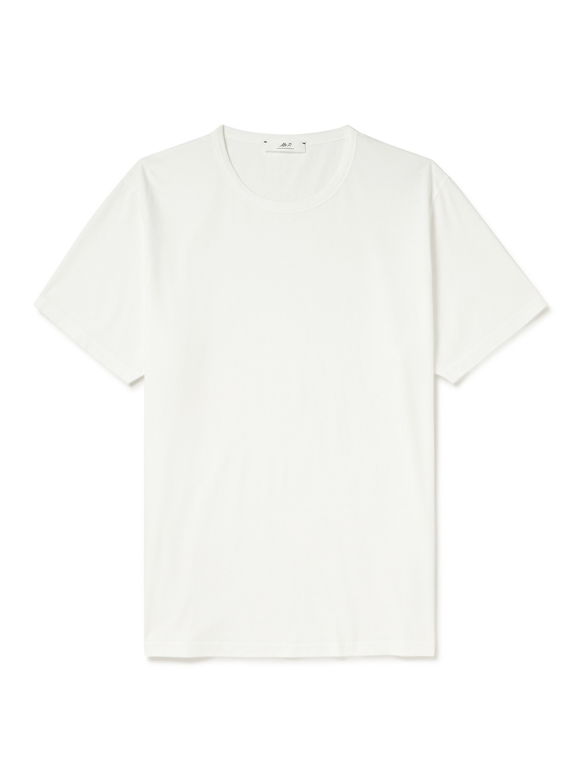 Mr P Cotton-jersey T-shirt In White