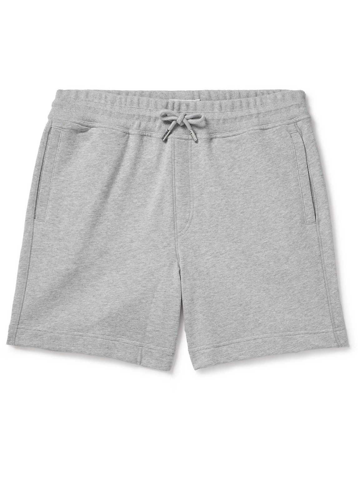 Mr P Straight-leg Cotton-jersey Drawstring Shorts In Gray