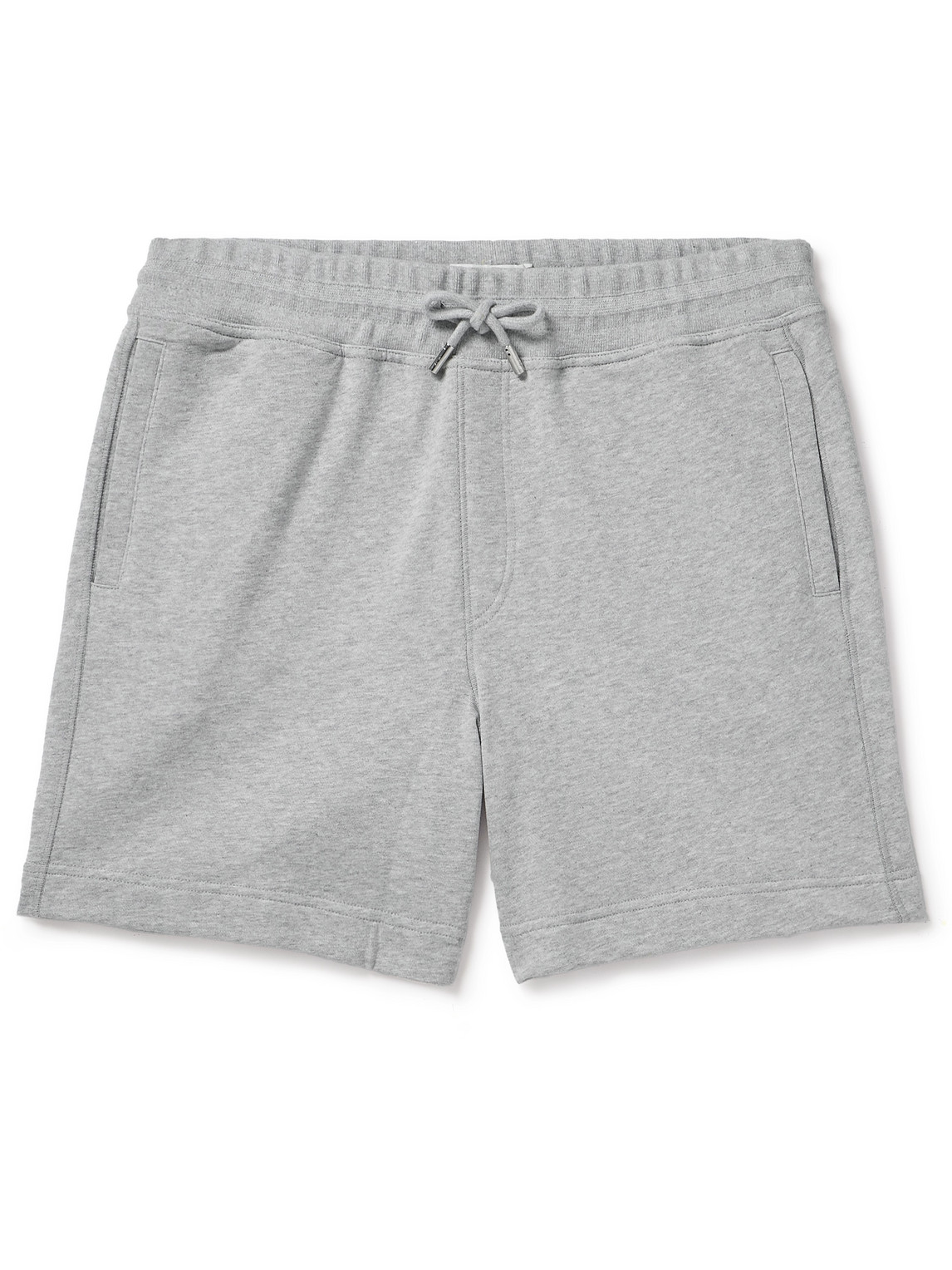 Mr P Straight-leg Cotton-jersey Drawstring Shorts In Gray