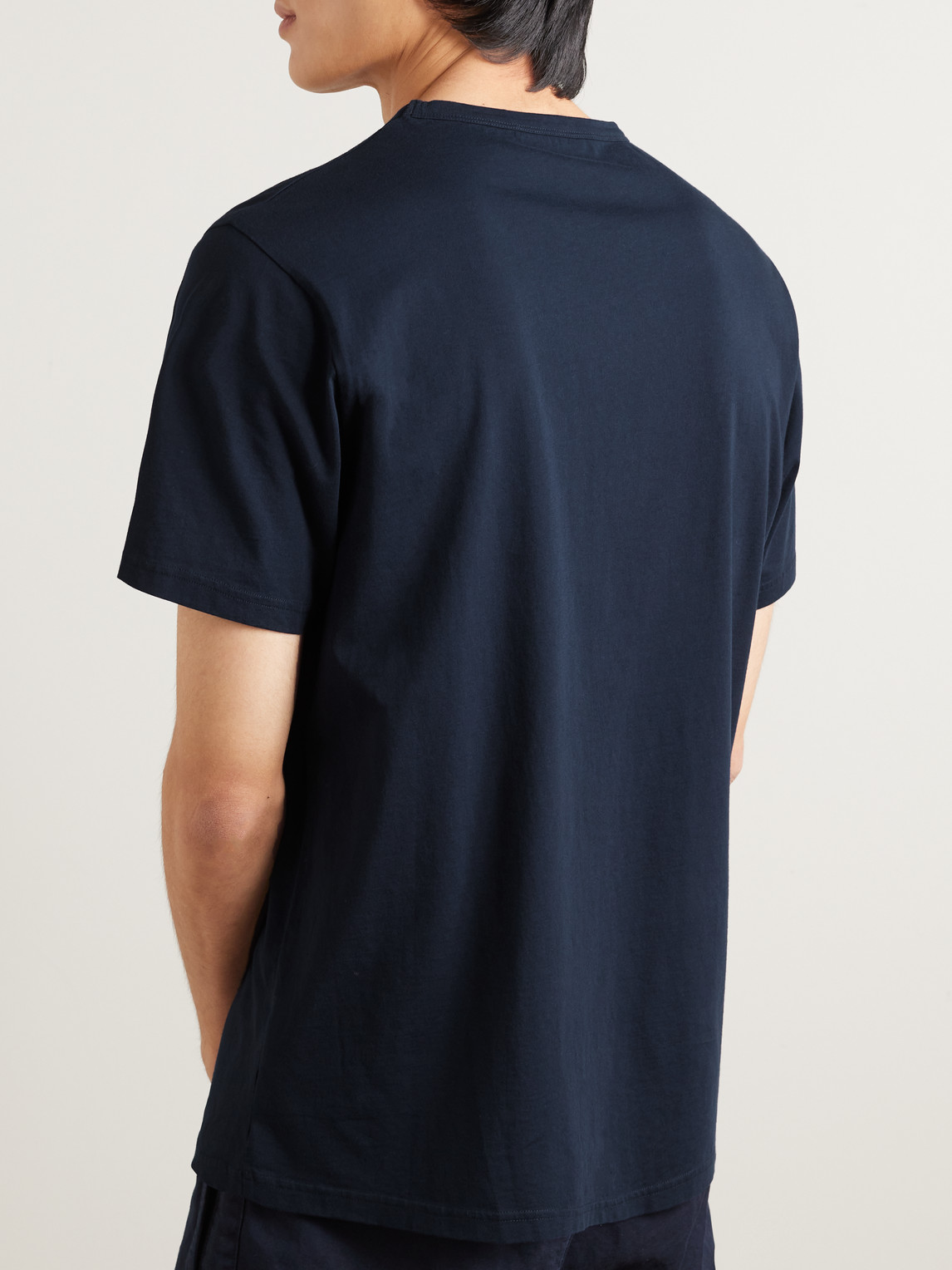 Shop Mr P Cotton-jersey T-shirt In Blue