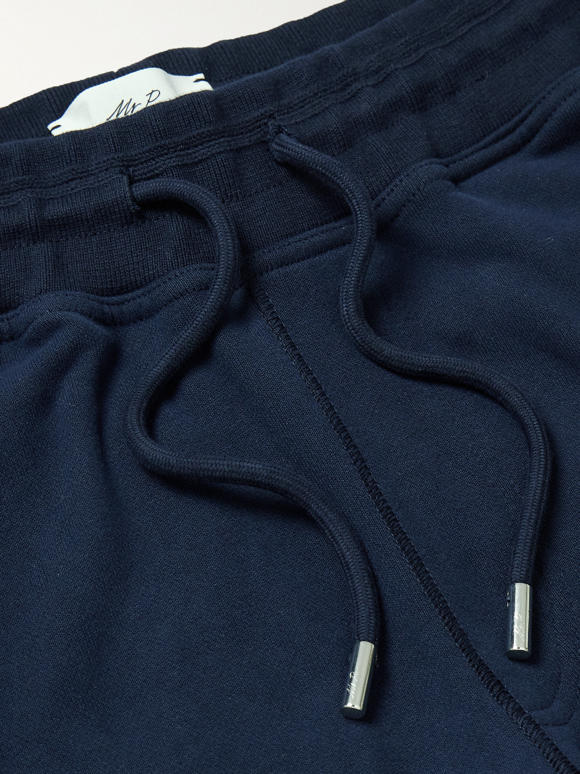 Mr P Tapered Cotton-jersey Sweatpants In Blue