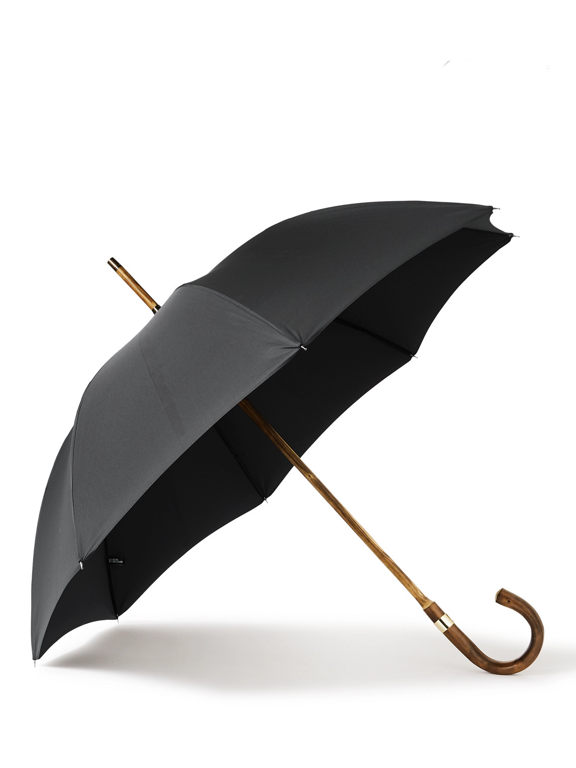 KINGSMAN LONDON UNDERCOVER CHESTNUT WOOD-HANDLE UMBRELLA