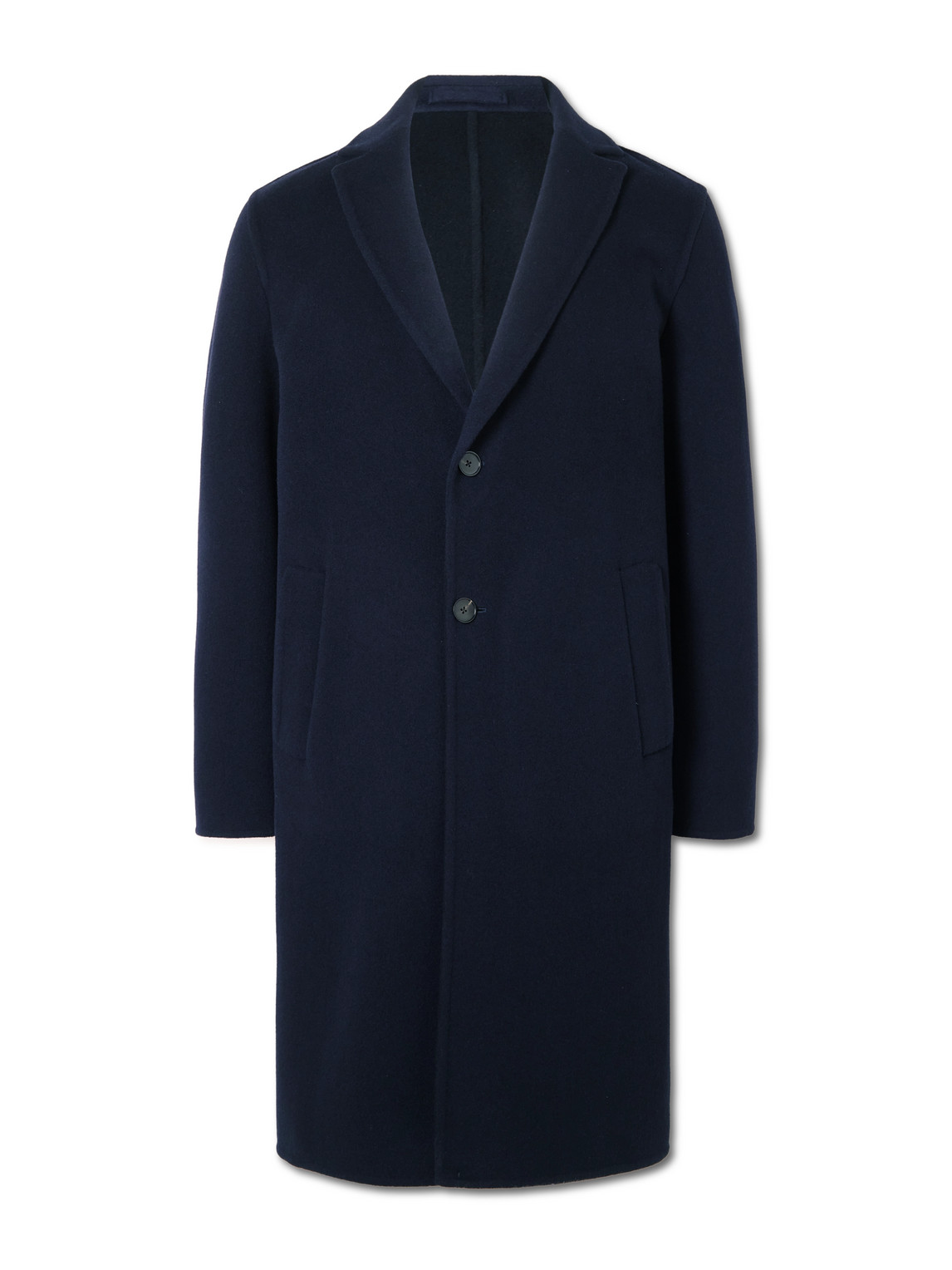 Mr P Double-faced Virgin Wool And Cashmere-blend Coat In Blue