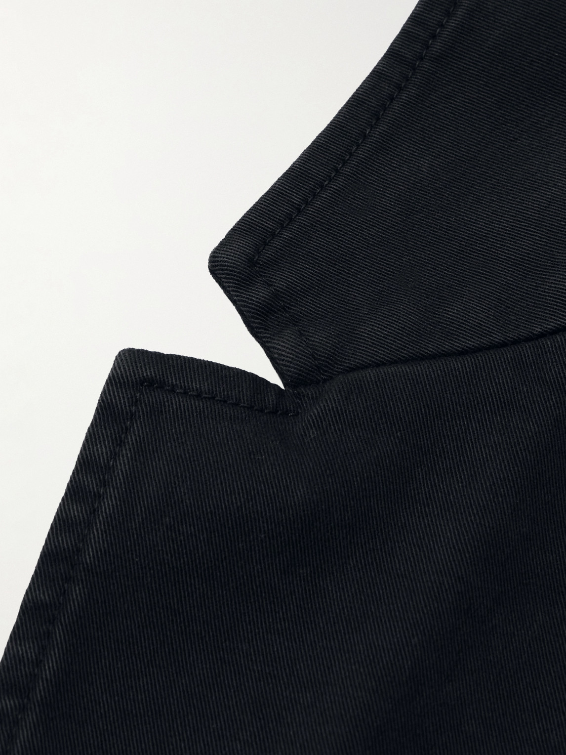 Shop Mr P Garment-dyed Cotton-blend Twill Blazer In Black