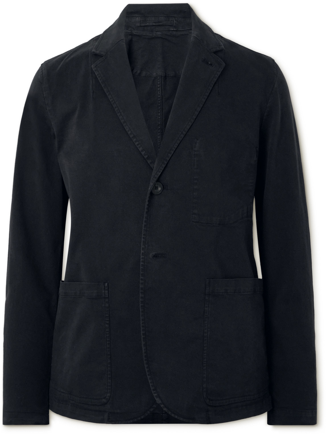 Garment-Dyed Cotton-Blend Twill Blazer