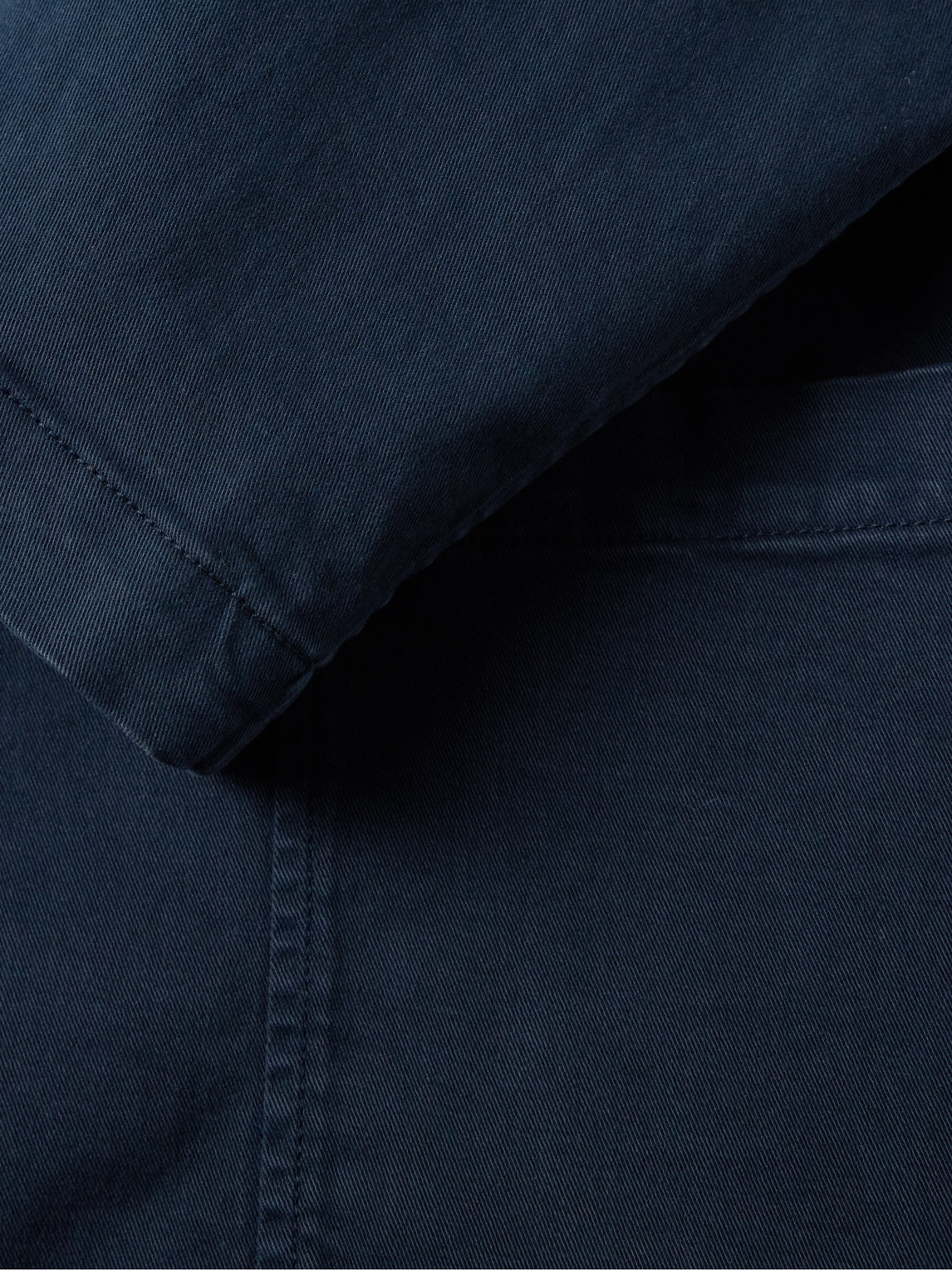 Mr P Garment-dyed Stretch-cotton Twill Blazer In Blue