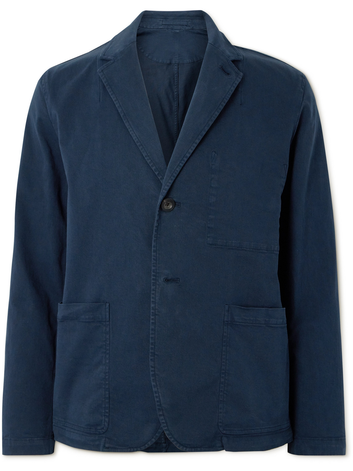 Garment-Dyed Stretch-Cotton Twill Blazer