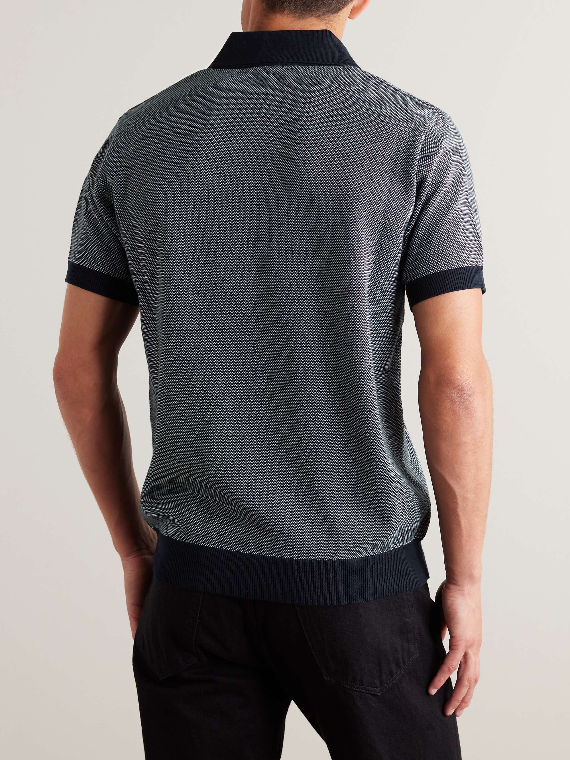 MR P. Honeycomb-Knit Cotton Polo Shirt