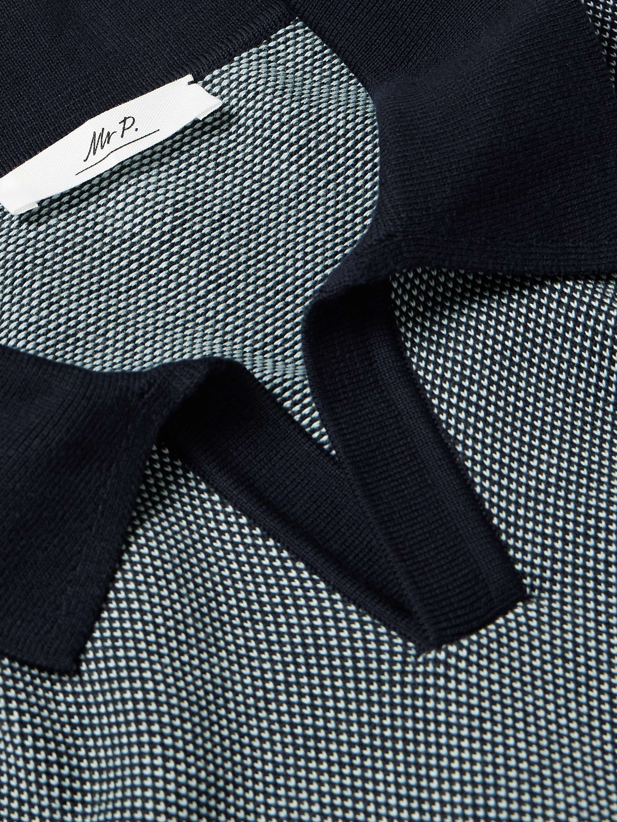MR P. Honeycomb-Knit Cotton Polo Shirt