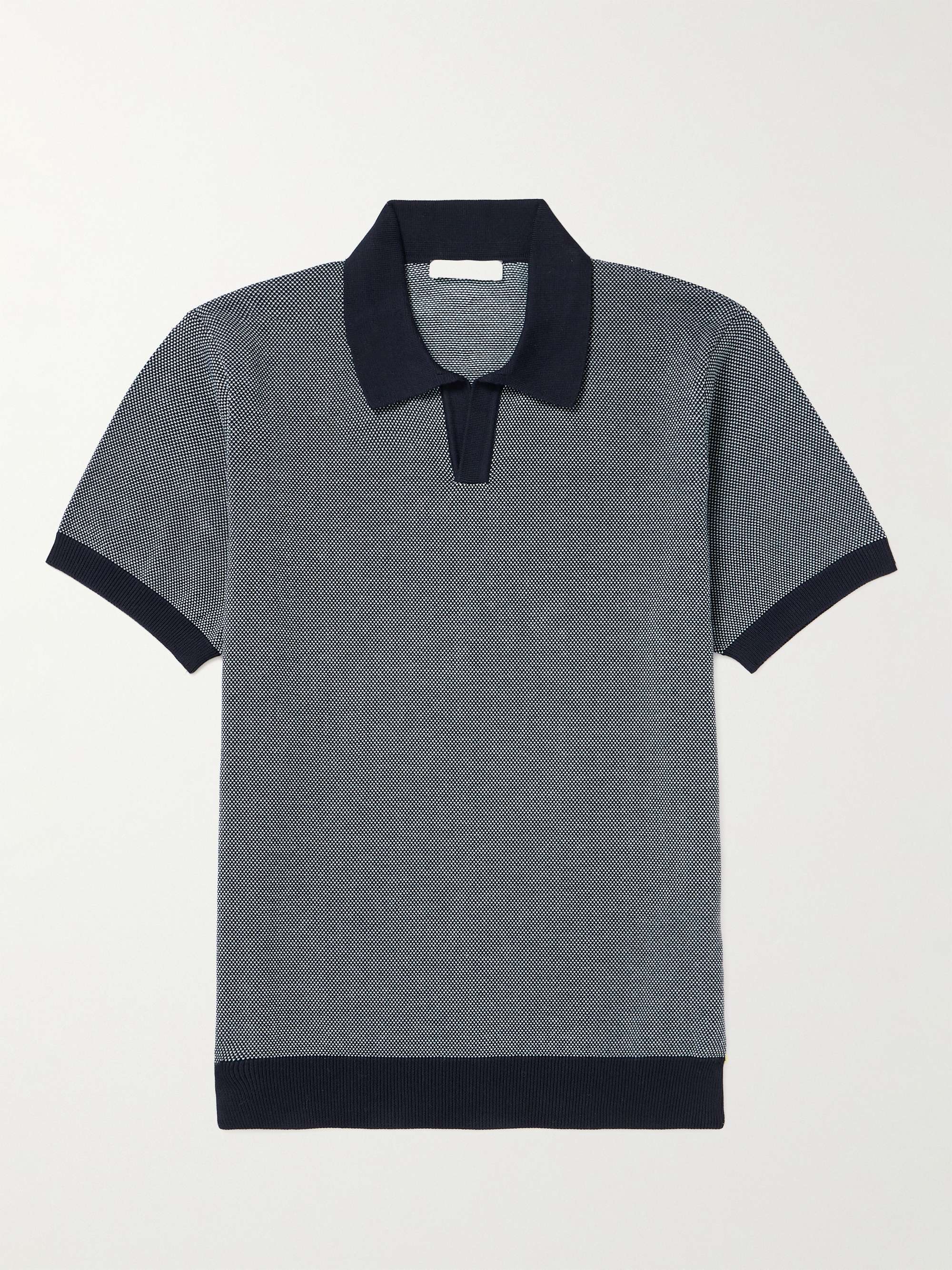 MR P. Honeycomb-Knit Organic Cotton Polo Shirt for Men | MR PORTER