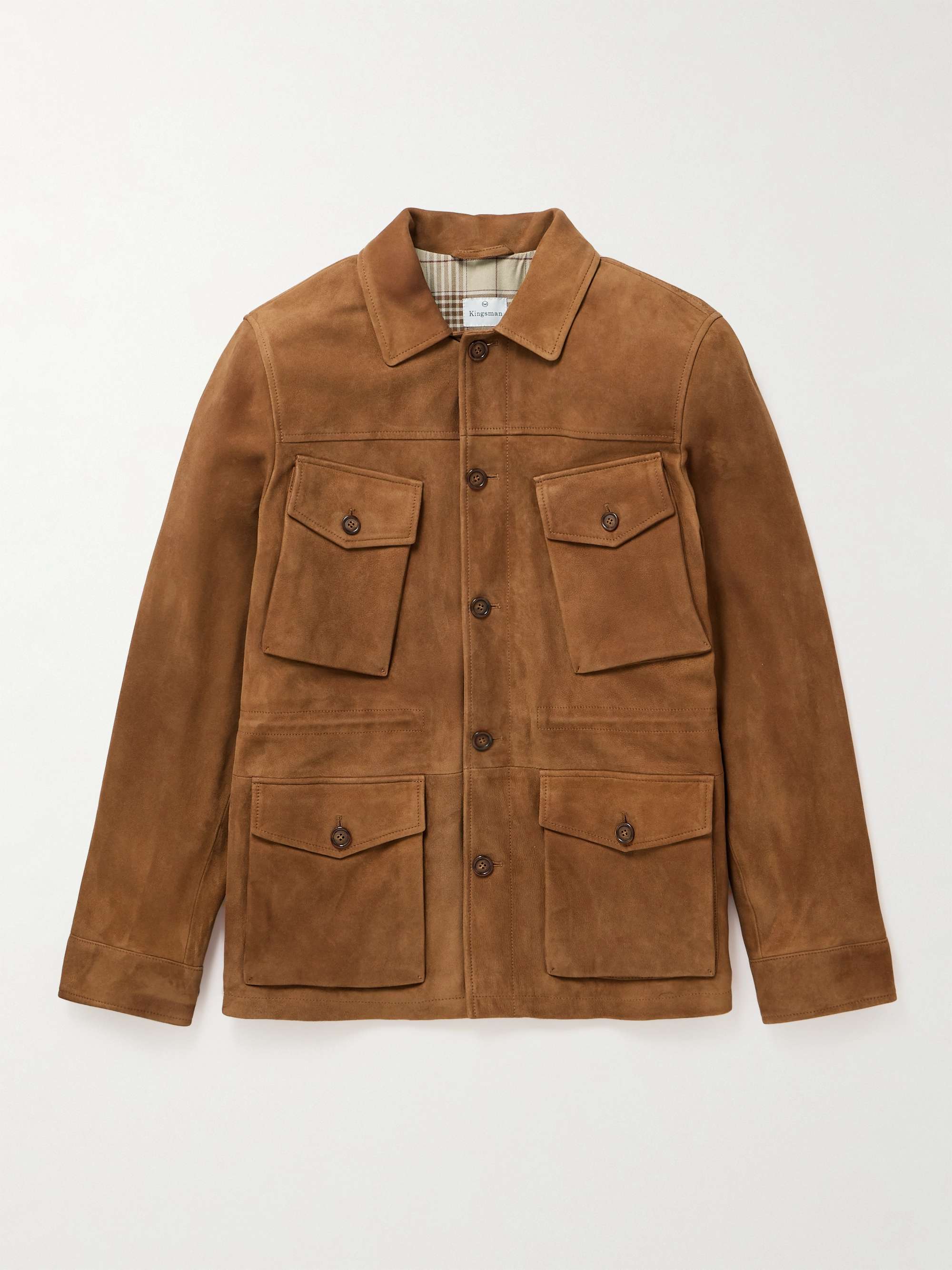 KINGSMAN Slim-Fit Suede Field Jacket for Men | MR PORTER