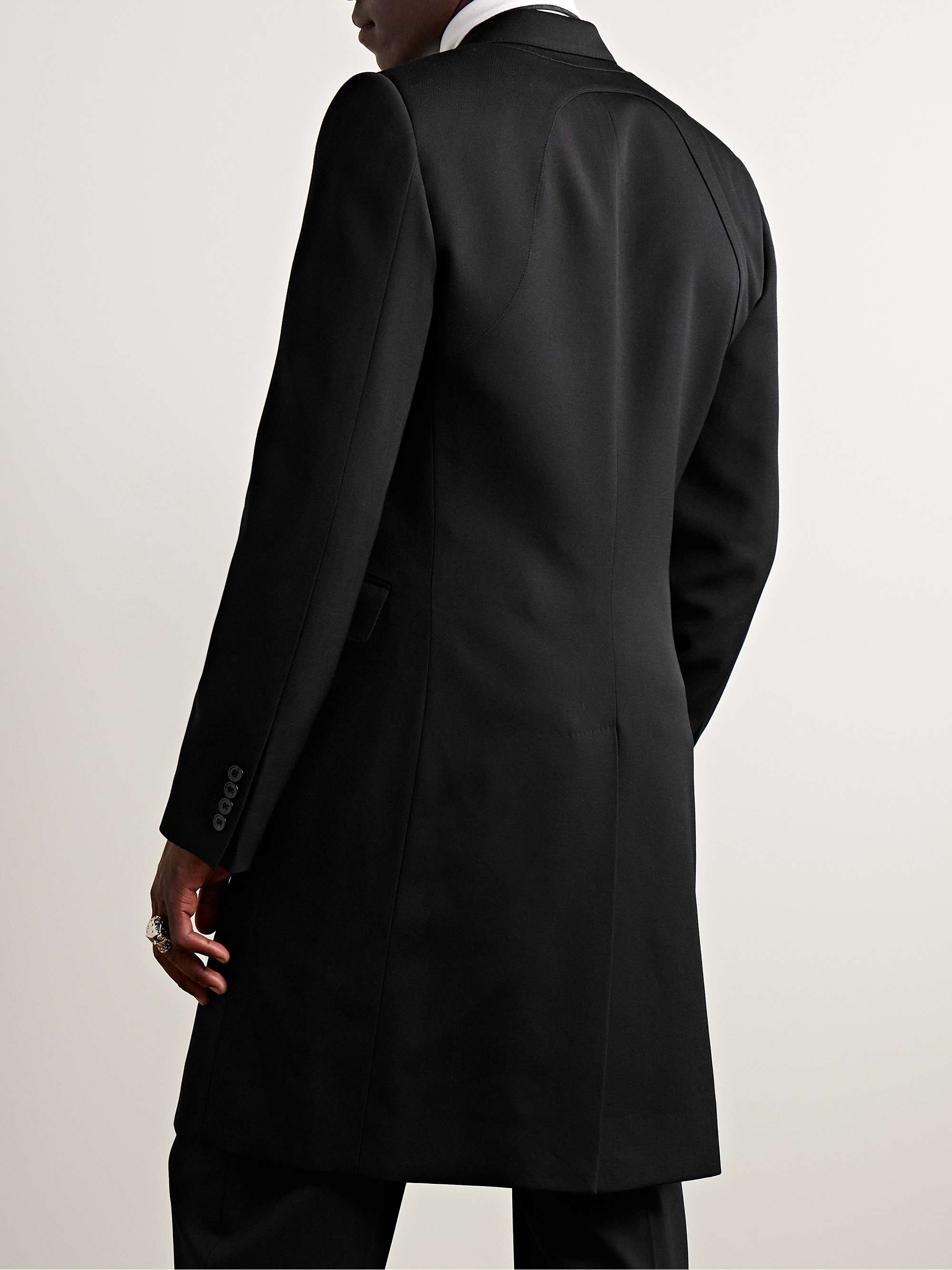 ALEXANDER MCQUEEN Slim-Fit Harness-Detailed Wool-Twill Coat