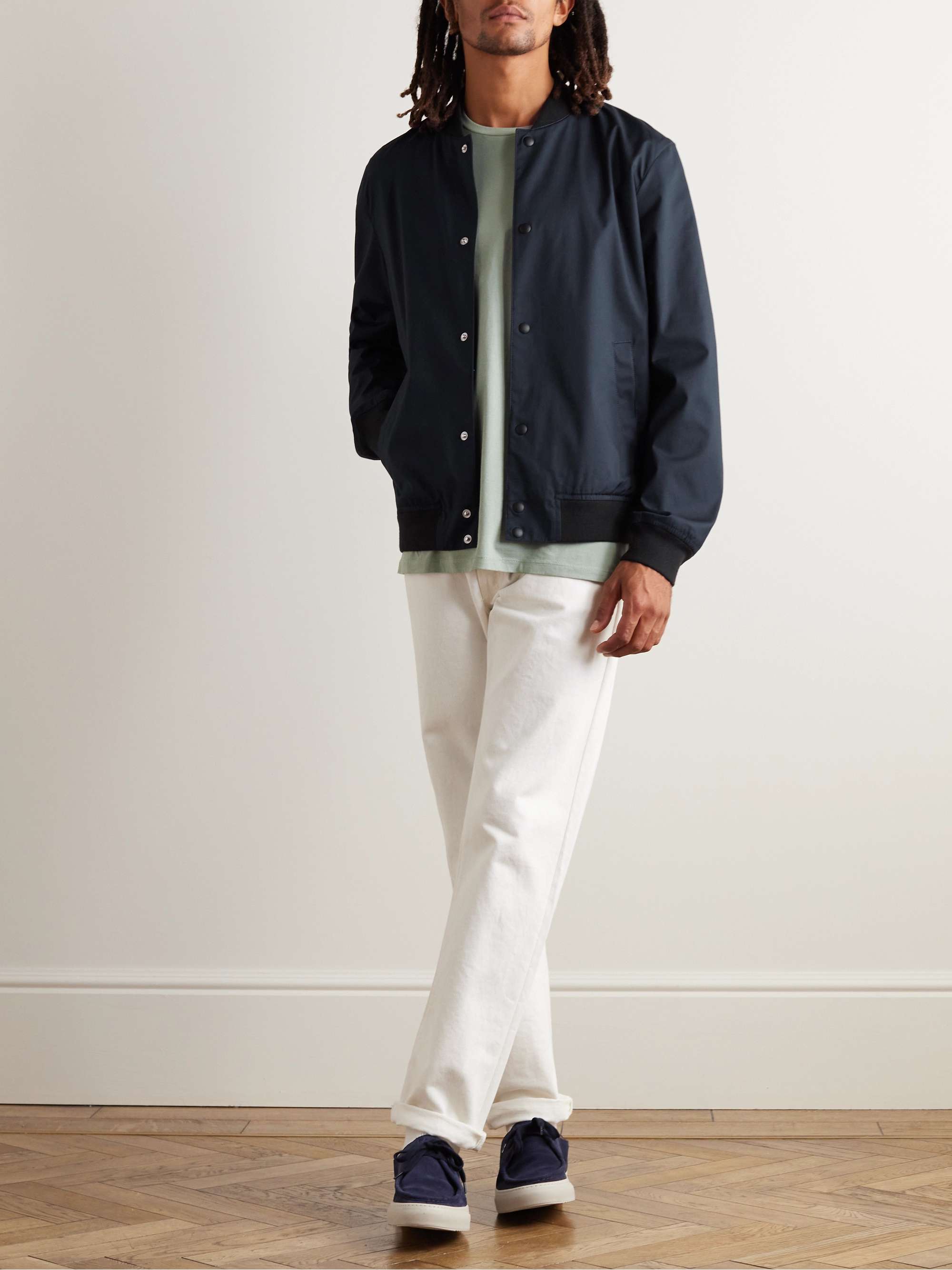 CLUB MONACO Refined Stretch Cotton-Blend Bomber Jacket for Men | MR PORTER