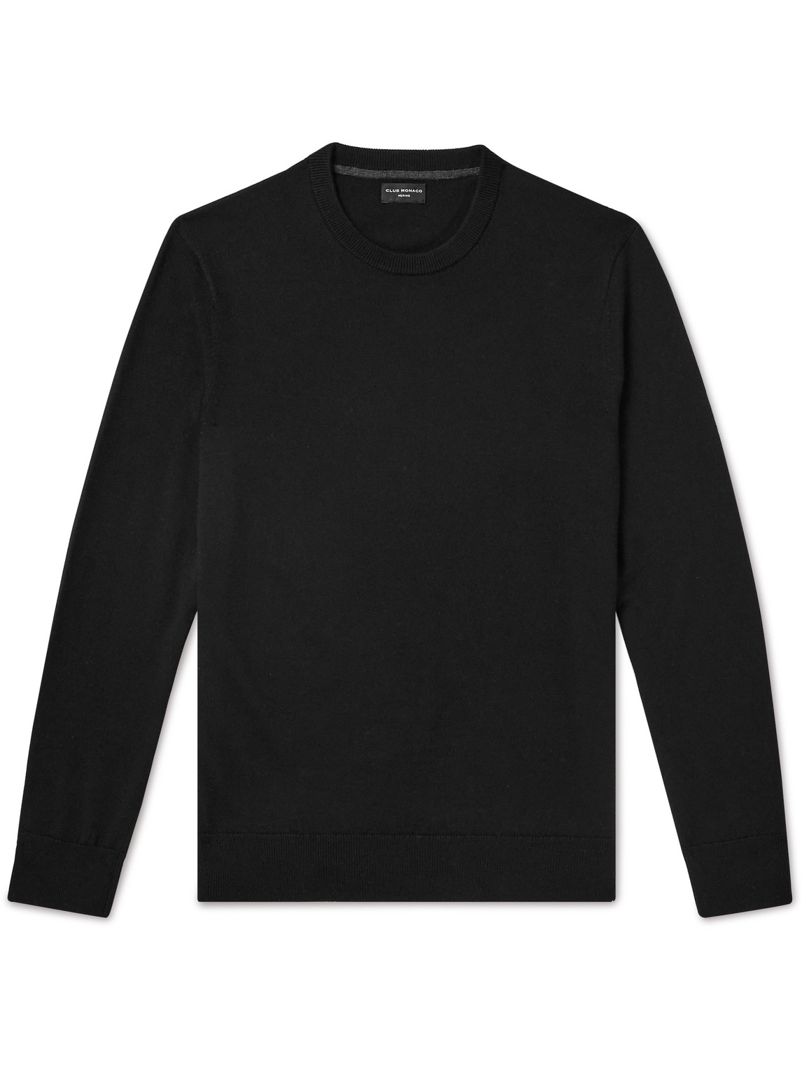 Club Monaco Ribbed Cashmere Sweater In Black