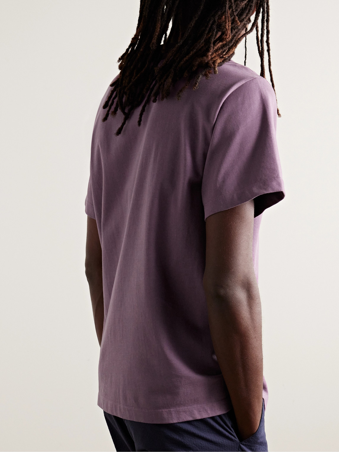 Shop Club Monaco Cotton-jersey T-shirt In Purple