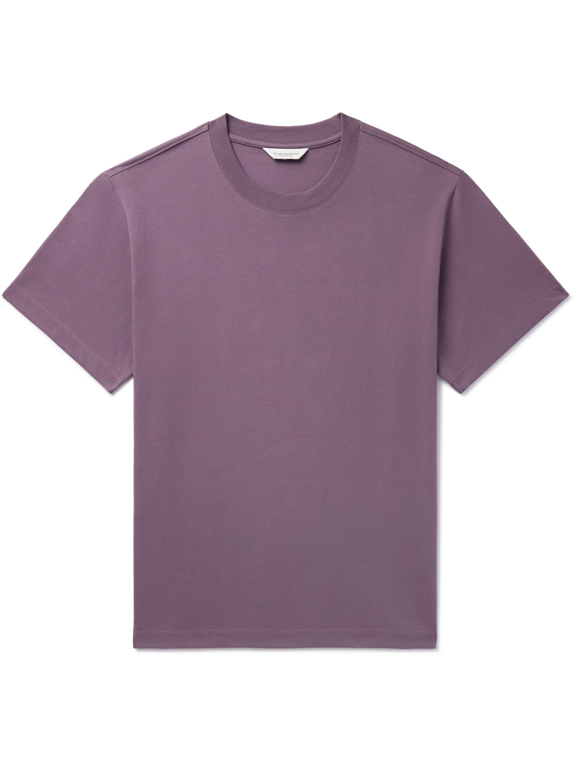 Club Monaco Cotton-jersey T-shirt In Purple