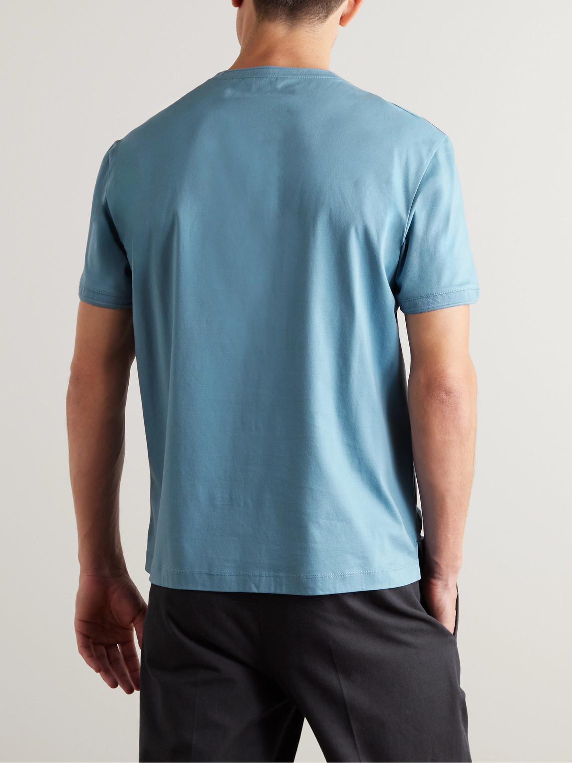 Shop Club Monaco Refined Mercerised Cotton-jersey T-shirt In Blue