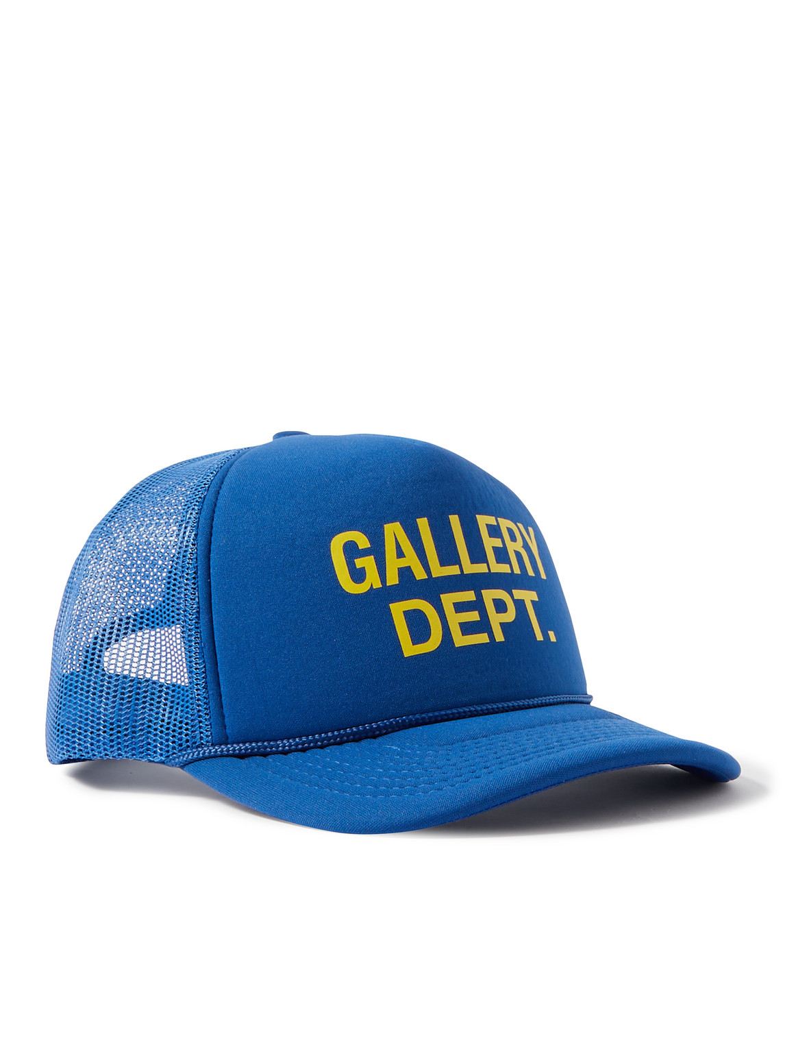 Shop Gallery Dept. Logo-print Canvas And Mesh Trucker Cap In Blue