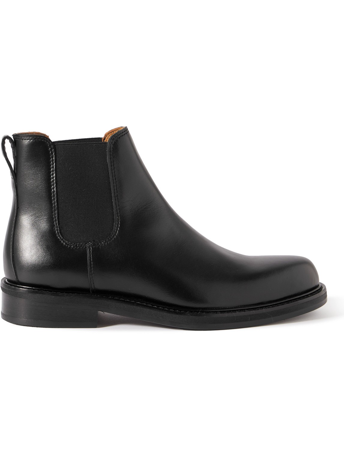 Mr P Olie Leather Chelsea Boots In Black