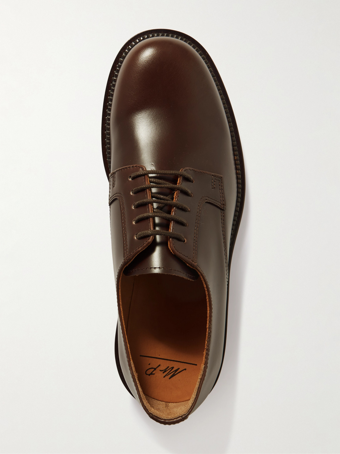 Shop Mr P Jacques Leather Derby Shoes In Brown