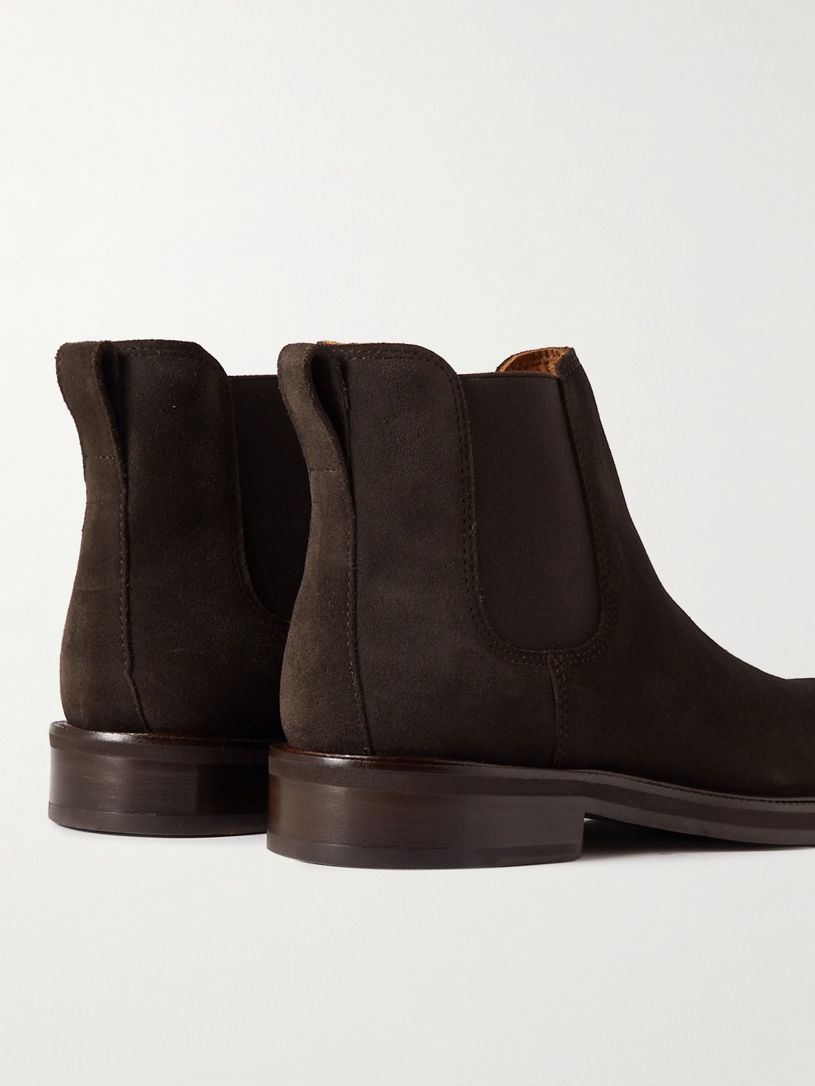 Shop Mr P Olie Suede Chelsea Boots In Brown