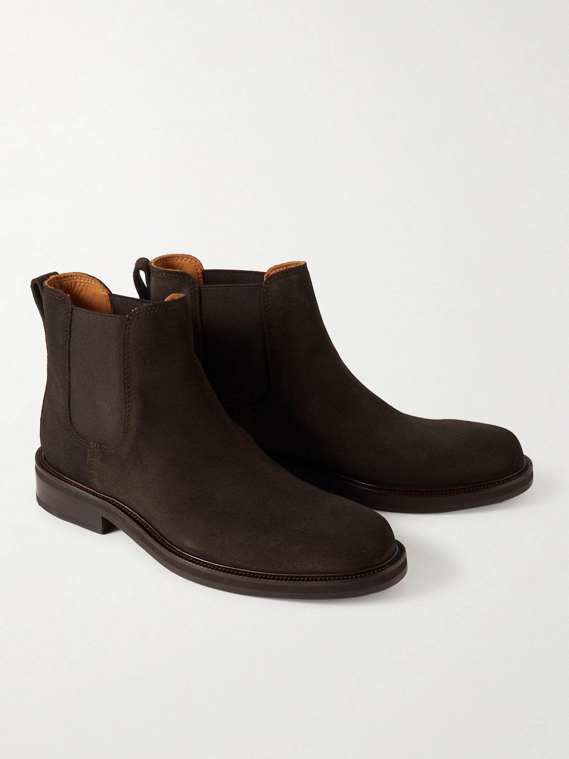 Shop Mr P Olie Suede Chelsea Boots In Brown