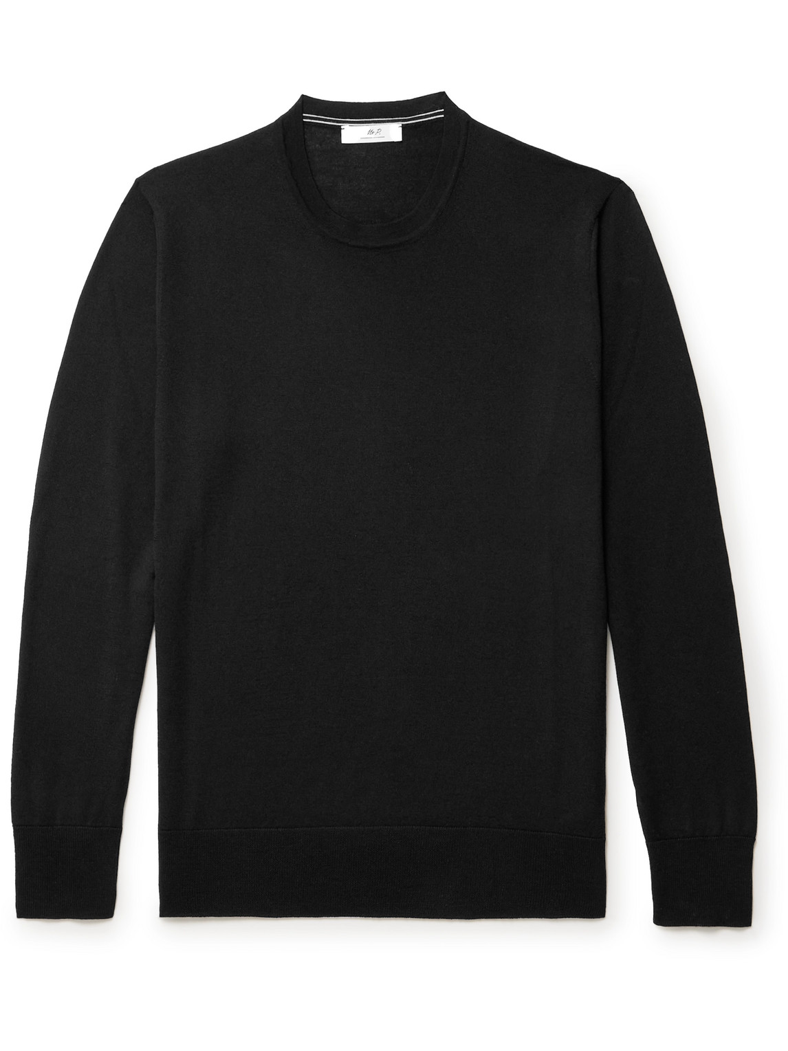 Mr P Merino Wool Sweater In Black
