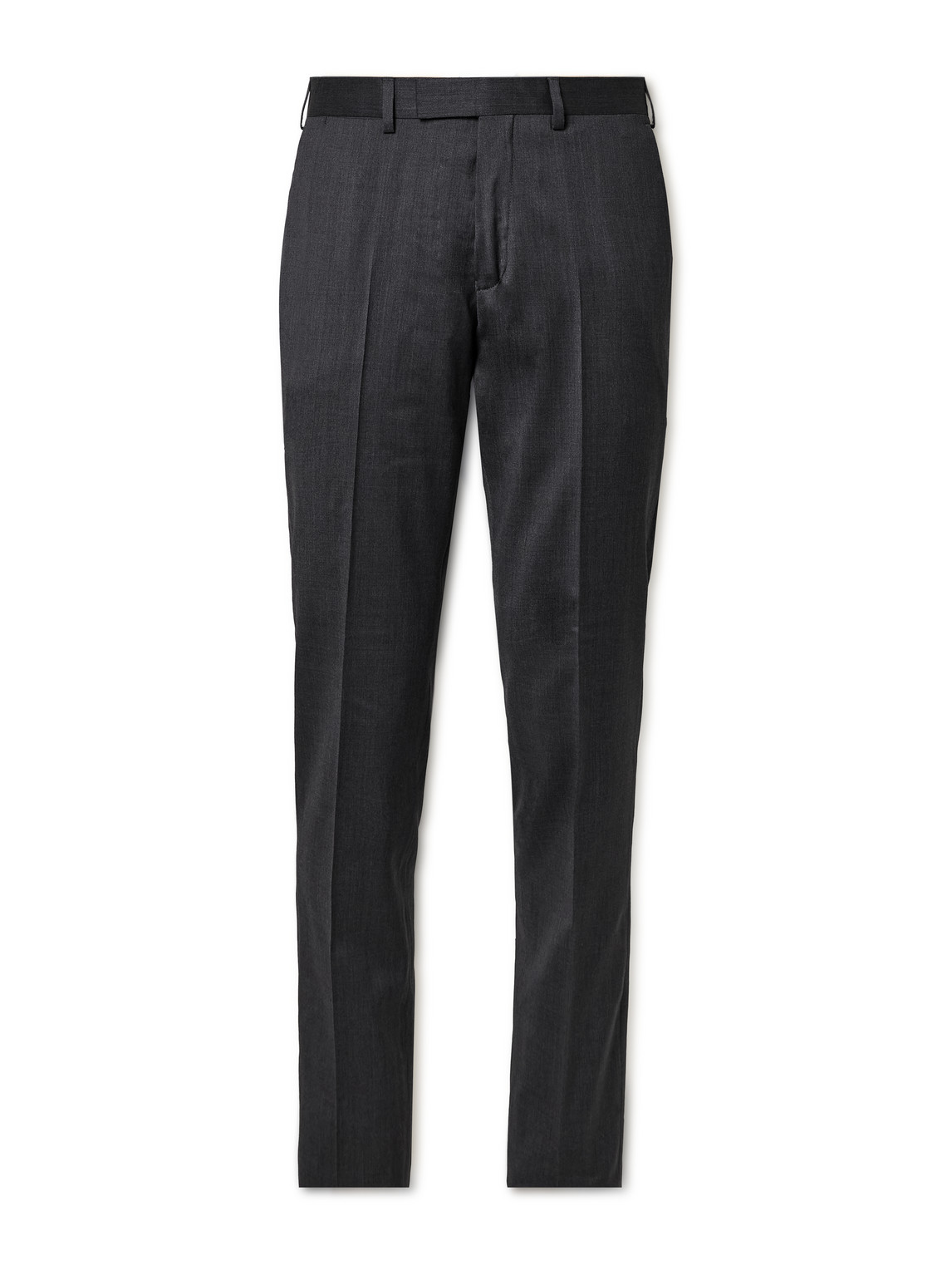 Mr P Philip Slim-fit Wool-twill Suit Trousers In Gray