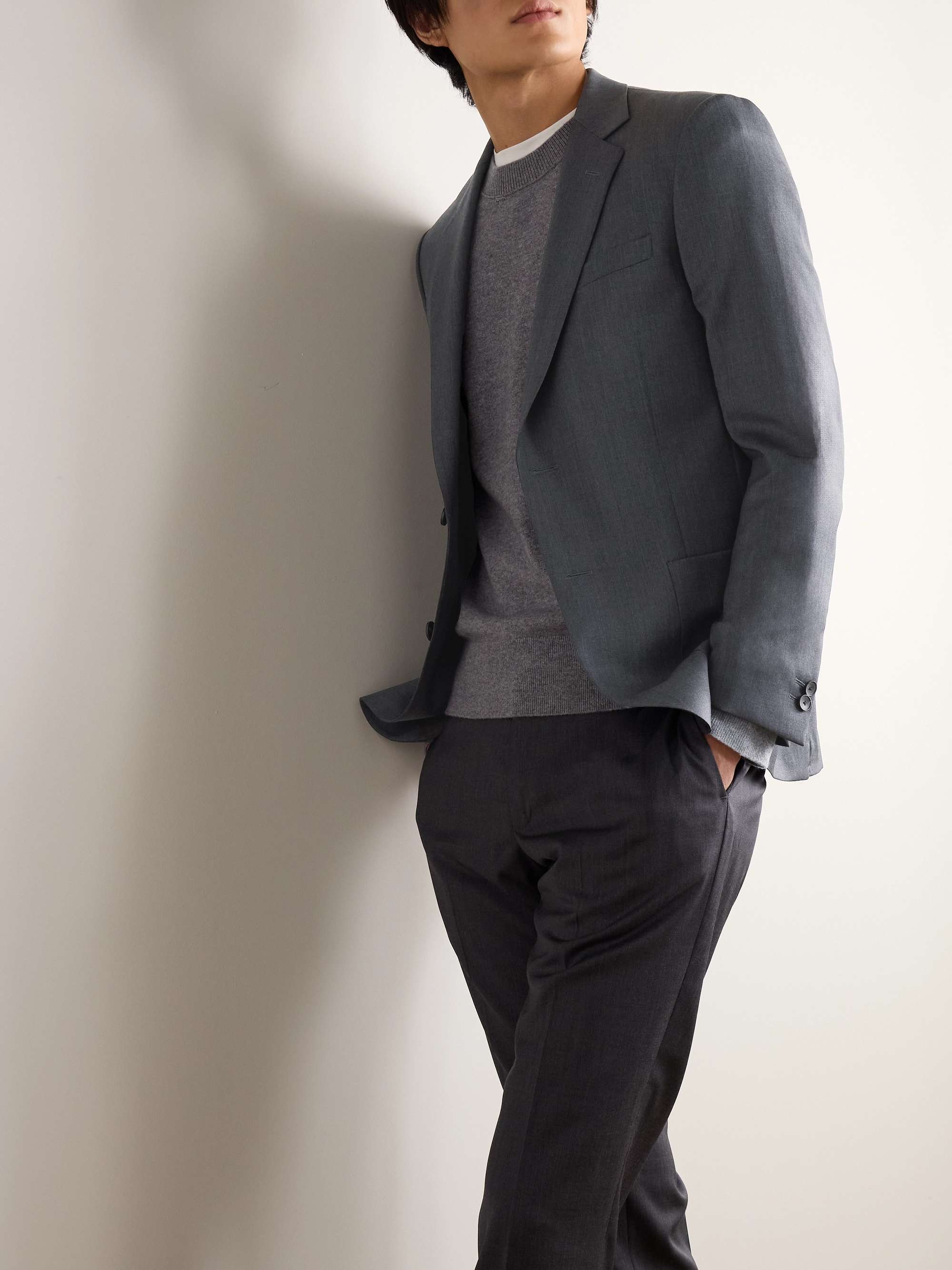 Slim Fit Wool Twill Suit Jacket