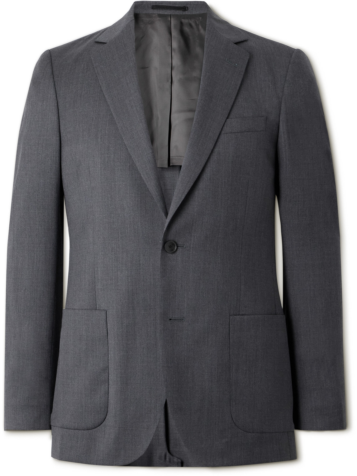 Mr P Slim-fit Wool-twill Suit Jacket In Gray
