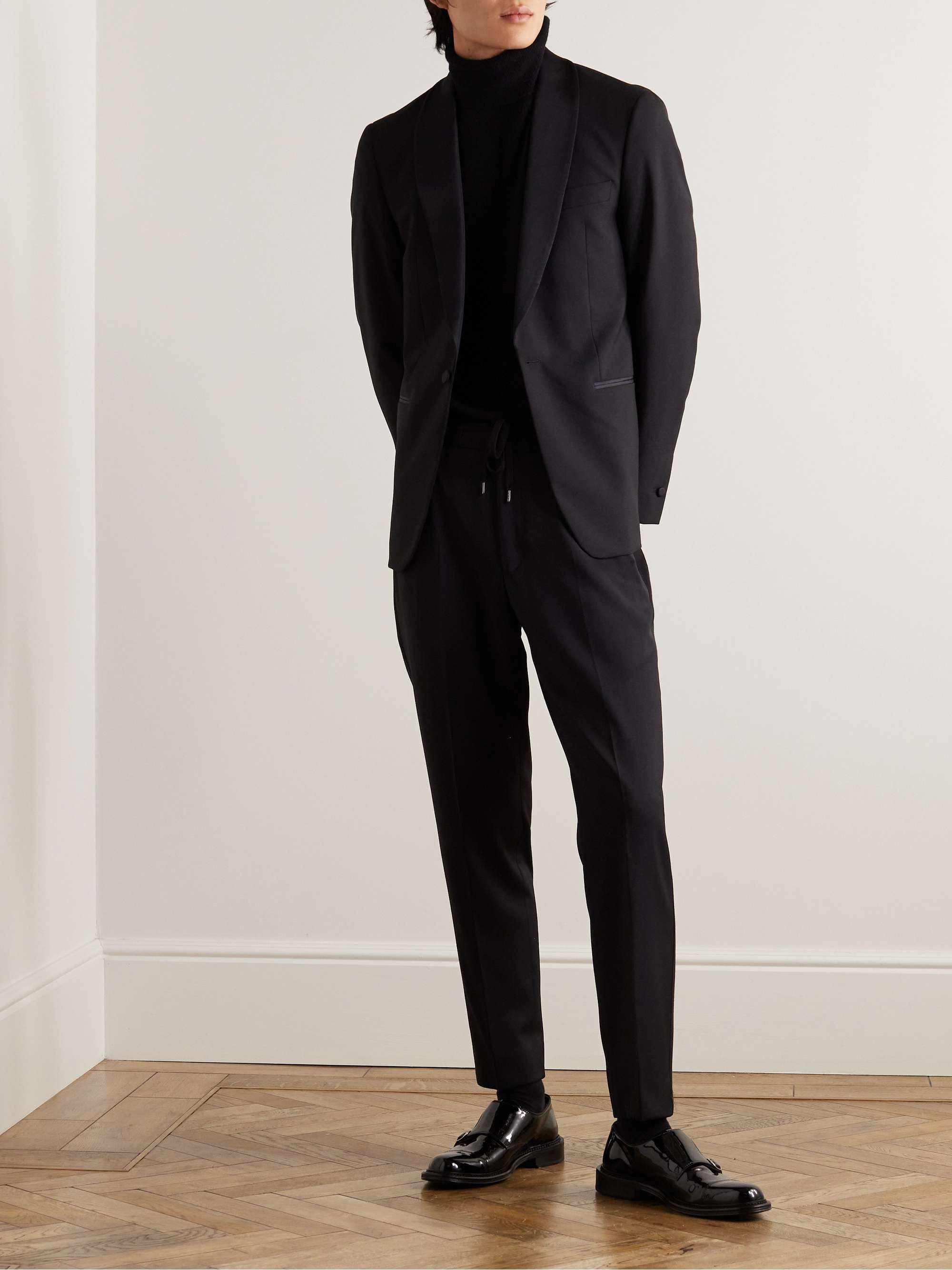 Black Brescia Tuxedo Pants in Pure S110's Wool | SUITSUPPLY US