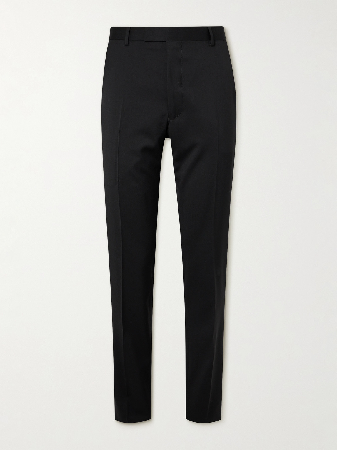 Mr P Slim-fit Wool Tuxedo Trousers In Black