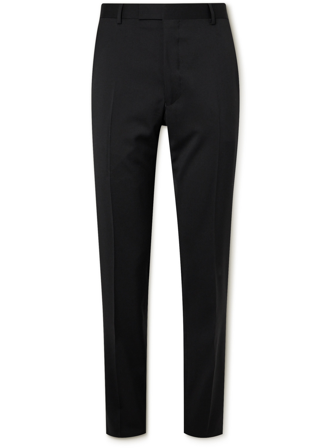 Mr P Slim-fit Wool Tuxedo Trousers In Black