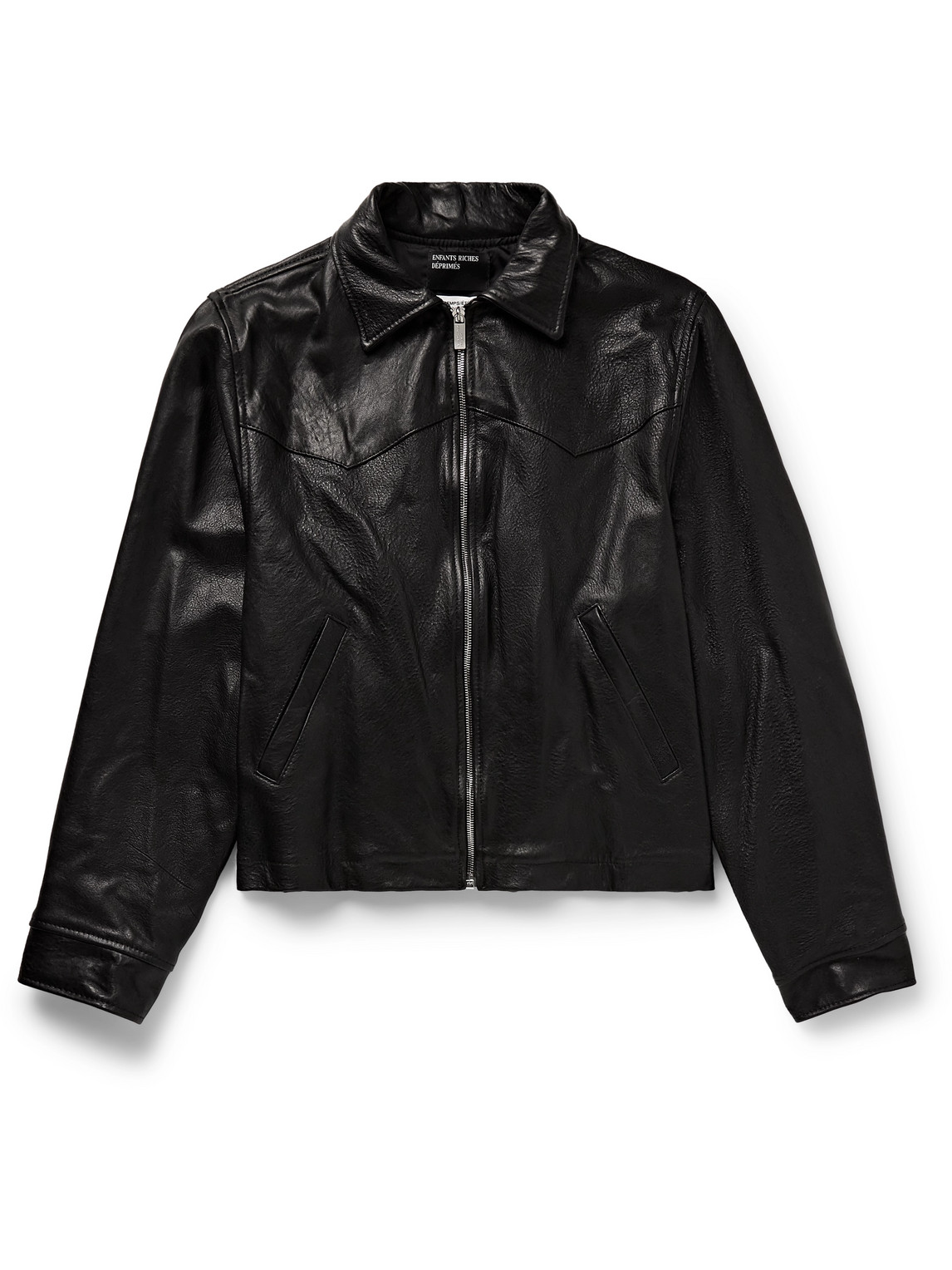 Enfants Riches Deprimes Washed-leather Jacket In Black