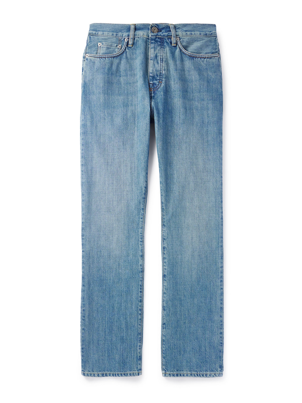 Mr P Straight-leg Organic Jeans In Blue