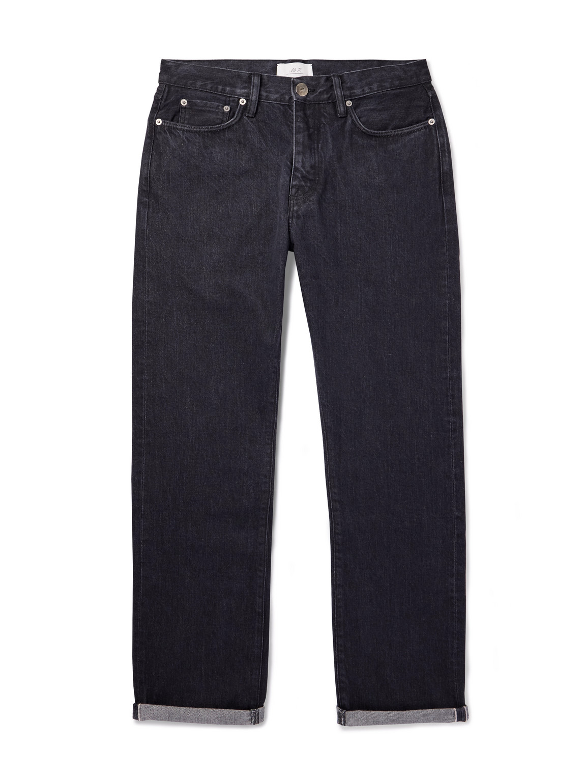 Mr P Straight-leg Organic Jeans In Black