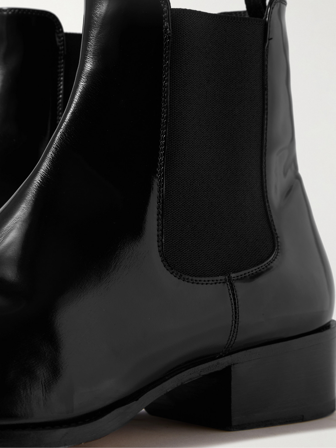 Shop Tom Ford Alec Patent-leather Chelsea Boots In Black