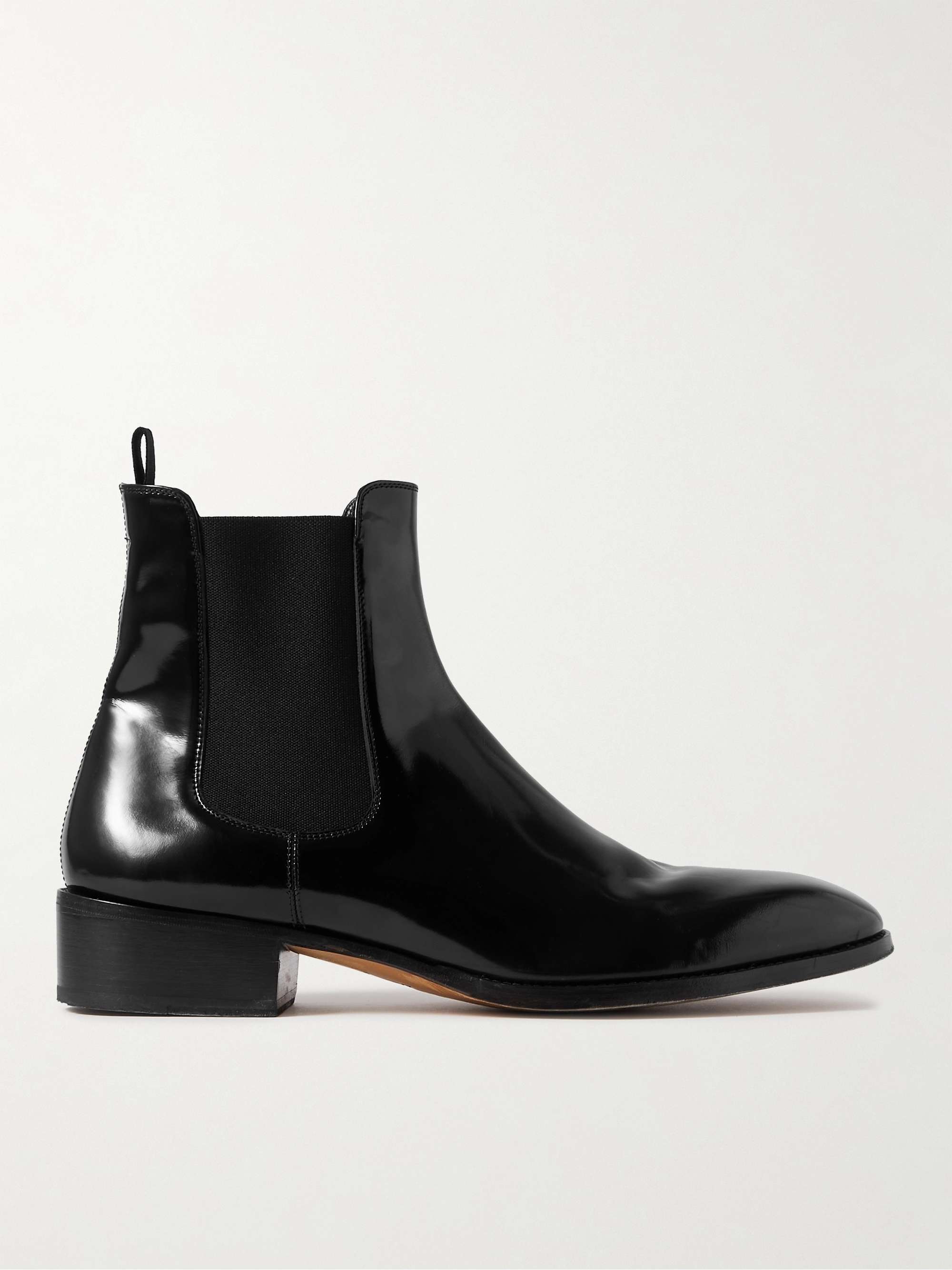 TOM FORD Alec Patent-Leather Chelsea Boots for Men | MR PORTER