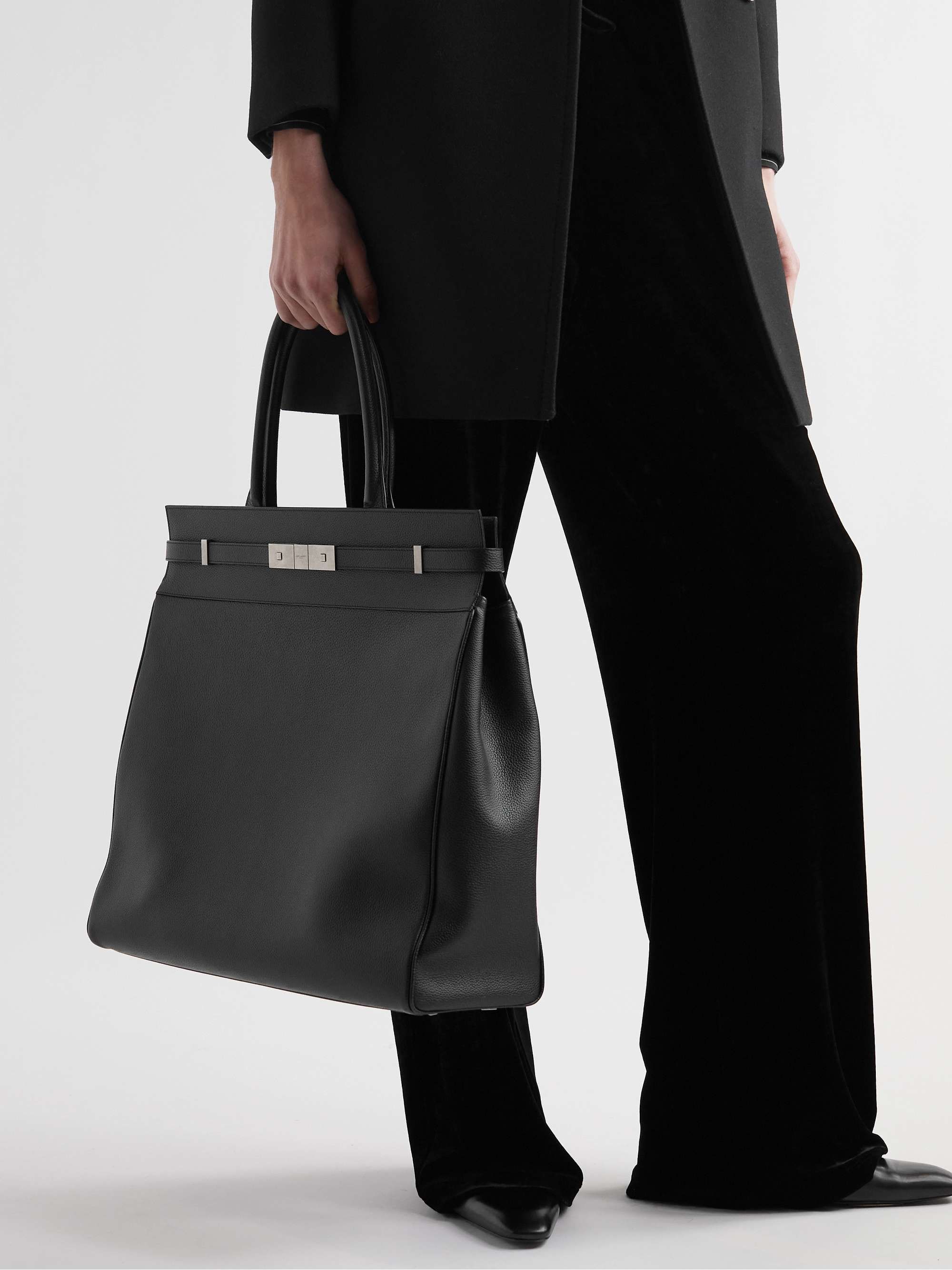 SAINT LAURENT Manhattan Full-Grain Leather Tote Bag for Men | MR PORTER