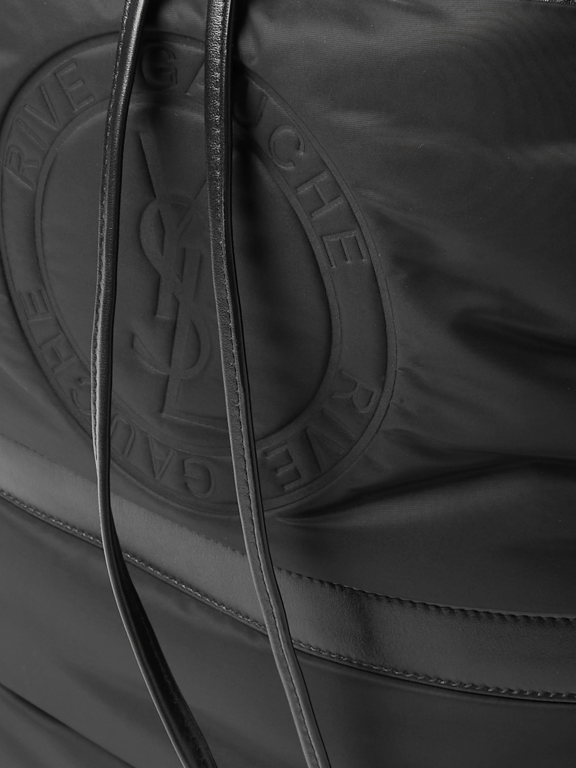 Shop Saint Laurent Leather-trimmed Econyl® Backpack In Black