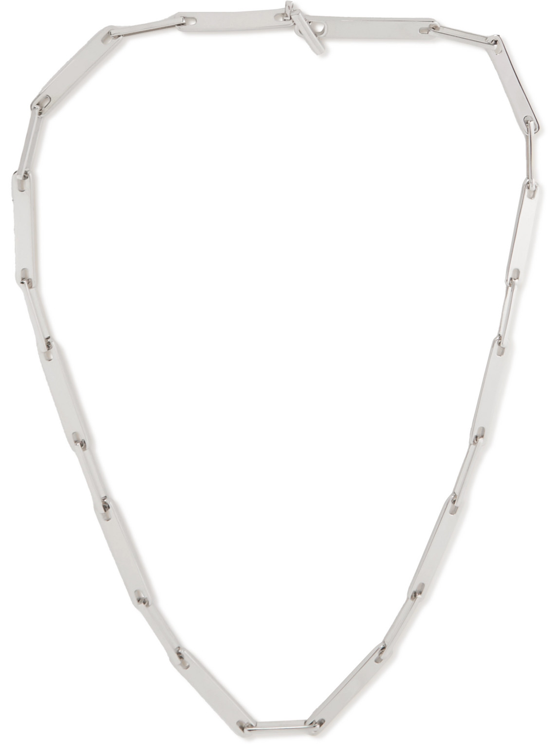 Saint Laurent Silver-tone Chain Necklace