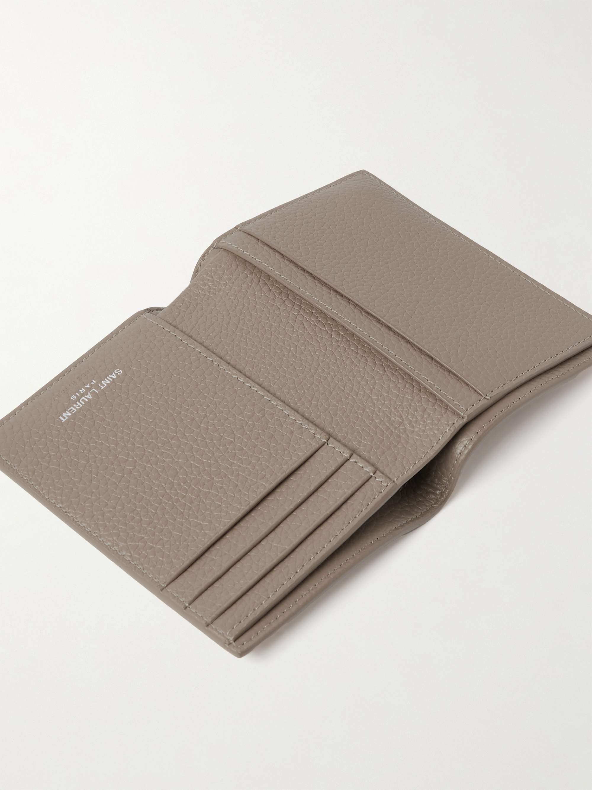 Monogram Leather Card Holder in Beige - Saint Laurent